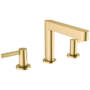Hansgrohe Finoris 1.2 GPM Widespread Bathroom Faucet with Pop-Up Drain Assembly Brushed Gold Optic