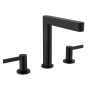 Hansgrohe Finoris 1.2 GPM Widespread Bathroom Faucet Less Pop-Up Drain Assembly Matte Black