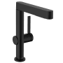 Hansgrohe Finoris 1.2 GPM Single Hole Bathroom Faucet with Pull-Out Spray Wand Matte Black