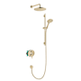 Hansgrohe Raindance Shower System with 2.5 GPM Rain Shower Head and Hand Shower with PowderRain Technology - Includes Rough In Brushed Bronze