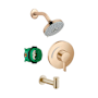 Hansgrohe Raindance Tub and Shower Trim Package with 1.75 GPM Multi Function Shower Head, Shower Arm, Valve Trim, and Tub Spout - Includes Rough-In Brushed Bronze