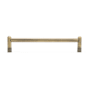Hapny Home Knurled 12" Center to Center Modern Industrial Luxury Solid Brass Designer Appliance Handle / Pull Aged Brass