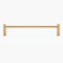 Hapny Home Knurled 12" Center to Center Modern Industrial Luxury Solid Brass Designer Appliance Handle / Pull Satin Brass