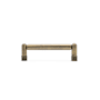 Hapny Home Knurled 4" Center to Center Modern Industrial Luxury Solid Brass Cabinet Handle / Drawer Pull Aged Brass