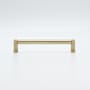 Hapny Home Knurled 6" Center to Center Modern Industrial Luxury Solid Brass Cabinet Bar Handle / Drawer Pull Satin Brass