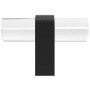 Hapny Home Clarity 2" Wide Solid Brass and Clear Acrylic Luxury Modern T Bar Cabinet Knob / Drawer Knob Clear / Matte Black