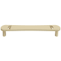 Hapny Home Horizon 6" Center to Center Luxury Designer Solid Brass Cabinet Handle / Drawer Pull with Cut Outs Satin Brass