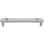 Hapny Home Horizon 6" Center to Center Luxury Designer Solid Brass Cabinet Handle / Drawer Pull with Cut Outs Satin Nickel