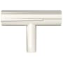 Hapny Home Sunburst 1-15/16" Designer Luxury T Bar Solid Brass Cabinet / Drawer Bar Knob Polished Nickel