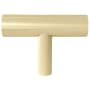 Hapny Home Sunburst 1-15/16" Designer Luxury T Bar Solid Brass Cabinet / Drawer Bar Knob Satin Brass