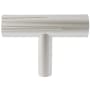 Hapny Home Sunburst 1-15/16" Designer Luxury T Bar Solid Brass Cabinet / Drawer Bar Knob Satin Nickel