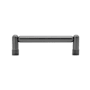 Hapny Home Knurled 4" Center to Center Modern Industrial Luxury Solid Brass Cabinet Handle / Drawer Pull Graphite