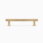 Hapny Home Mod 5" Center to Center Modern Solid Brass Square Cabinet Bar Handle / Drawer Bar Pull Unlacquered Satin Brass