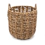 happimess Laurel 17" Wide Metal and Water Hyacinth Basket Natural
