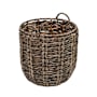 happimess Laurel 17" Wide Metal and Water Hyacinth Basket Brown