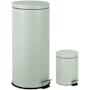 happimess Oscar 35.2 Liter Iron Free Standing Step-Open Trash Can with Matching Mini Can Pistachio Gelato