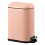 happimess Roland 9.8 Liter ABS, Polypropylene, and Stainless Steel Free Standing Trash Can with Hands-Free Step Pedal Flamingo Pink