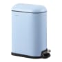 happimess Roland 9.8 Liter ABS, Polypropylene, and Stainless Steel Free Standing Trash Can with Hands-Free Step Pedal Tide Pool Blue