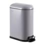 happimess Roland 9.8 Liter ABS, Polypropylene, and Stainless Steel Free Standing Trash Can with Hands-Free Step Pedal Fog Gray