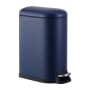 happimess Roland 9.8 Liter ABS, Polypropylene, and Stainless Steel Free Standing Trash Can with Hands-Free Step Pedal Denim Blue