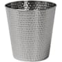 happimess Axel 7.9 Liter Stainless Steel Free Standing Hammered Textured Trash Can Brushed Steel
