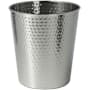 happimess Axel 7.9 Liter Stainless Steel Free Standing Hammered Textured Trash Can Polished Steel