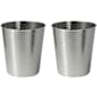 happimess Axel 7.9 Liter Stainless Steel Free Standing Hammered Textured Trash Can - Set of 2 Polished Steel