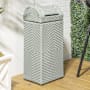 happimess Darla 54 Liter Metal and Polyethylene Free Standing Trash Can Mint Blue / White