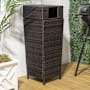 happimess Keaton 91.3 Liter Metal and Polyethylene Free Standing Trash Can Brown