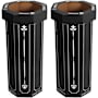 happimess Fleur 94.6 Liter Accented Cardboard Free Standing Compact and Reusable Trash Can - Set of 2 Bridal Black
