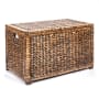happimess Anada 30" Wide Water Hyacinth and Wood Collapsable Trunk Brown Wash