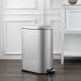 happimess Roland 9.8 Liter ABS, Polypropylene, and Stainless Steel Free Standing Trash Can with Hands-Free Step Pedal Chrome