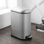 happimess Roland 10.6 Gallon Step Open Soft Close Trash Can
 Chrome