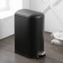 happimess Roland 10.6 Gallon Step Open Soft Close Trash Can
 Black