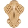 Hardware Resources Ocean Beach Seashell Solid Wood Applique Onlay - 4-3/8"H x 3-1/4"W x 5/8"D Natural Maple