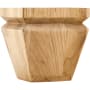 Hardware Resources Unfinished Solid Wood Square Tapered Bun Foot with "V" Groove - 4"H x 4"D Natural Hard Maple