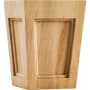 Hardware Resources Unfinished Solid Wood Tapered Square Mission Bun Foot / Legs for Cabinets and Furniture - 4-1/2"H x 3-1/2" Square Natural Maple