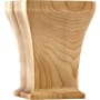 Hardware Resources Unfinished Solid Wood Greek Inspired Column Cabinet Furniture Leg Bun Foot - 4-1/2"H x 3-1/2" Square Base Natural Maple