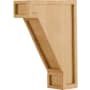 Hardware Resources 2" W x 6" D x 8" H White Oak Mission Arts and Crafts Corbel Natural White Oak