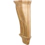 Hardware Resources Corbel with Renaissance Reed Styling, 22"H x 7"W x 6"D Natural Alder