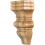 Hardware Resources Corbel with Baroque Styling, 10"H x 5"W x 3"D Natural Maple