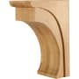 Hardware Resources Corbel with Cove Styling, 12"H x 5"W x 8"D Natural Hard Maple