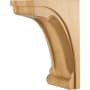 Hardware Resources Corbel with Scooped Center and Edge Styling, 12"H x 5"W x 8"D Natural Hard Maple