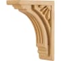 Hardware Resources Corbel with Art Deco Styling, 6"H x 2"W x 4-5/8"D Natural Maple