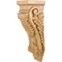 Hardware Resources Corbel with Grape Styling, 22"H x 6-3/4"W x 7-5/8"D Natural Maple