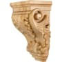 Hardware Resources Corbel with Acanthus Styling, 14"H x 8-1/4"W x 6-1/4"D Natural Maple