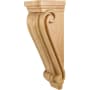 Hardware Resources Corbel with Decorative Styling, 22"H x 6-3/4"W x 7-5/8"D Natural Oak