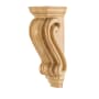Hardware Resources Corbel with Decorative Styling, 7"H x 2-9/16"W x 2-7/16"D Natural Maple