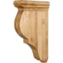 Hardware Resources Corbel with Decorative Styling, 14"H x 3"W x 8-1/2"D - FINAL SALE Natural Maple