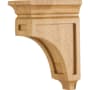 Hardware Resources Corbel with Mission Styling, 8"H x 3"W x 6"D - FINAL SALE Natural Hard Maple